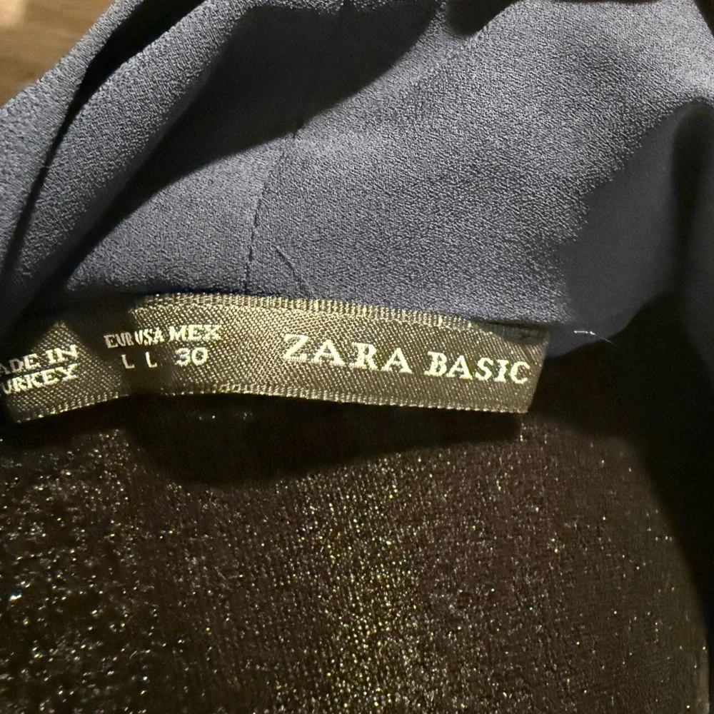 Zara Hand Embroidered Navy Blouse - Picture 4 of 4